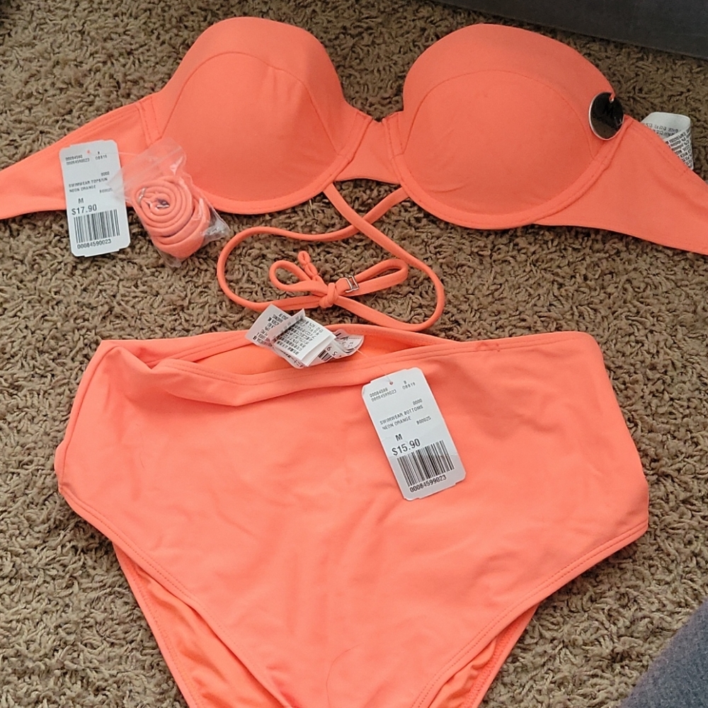 Orange high waist bikini